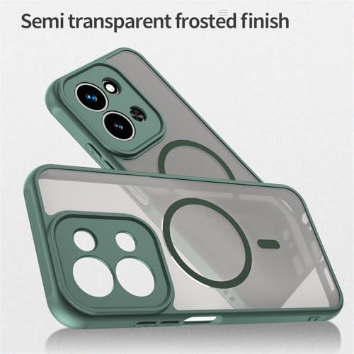 Image of Compatible with REDMI 15C (171mm) Case Cover,Compatible with MagSafe,Anti-Fall,Compatible with Xiaomi Poco C85 4G 25078PC3EE Cell Protective Phone Case Green