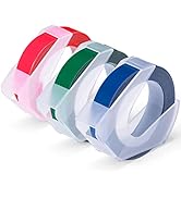 Phomemo Embossing Label Tape Compatible with DYMO Embossing Label Maker 3/8 Inch 3D Plastic Label...