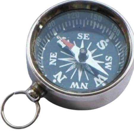 Brújula de bolsillo vintage de latón para camping y senderismo