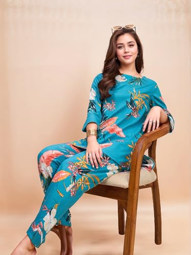 Image of RICHIK Women's Co-ord Set|Kurta Set for Women|Printed Kurta with Pant|Co-ord Set