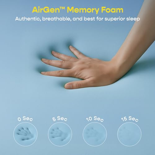 SleepyCat Original Ortho Mattress with AirGen? Memory Foam | Medium Firm Feel for Balanced Comfort |10 Inch Bed Mattress | Anti-Bacterial Fabric Cover |10 Years Warranty|(Single Size,72x36x10 inches)