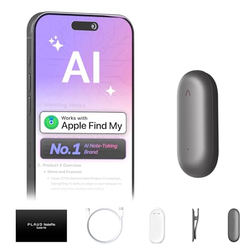 AI Voice Recorder, PLAUD NotePin Voice Recorder, App Control, AI Notetaker, AI Transcribe & Summarize, Support 112 Languages, 64GB Memory, Audio Recorder for Lectures, Meetings, Cosmic Gray AI Voice Recorder, PLAUD NotePin Voice Recorder, App Control, AI Notetaker, AI Transcribe & Summarize, Support 112 Languages, 64GB Memory, Audio Recorder for Lectures, Meetings, Cosmic Gray
