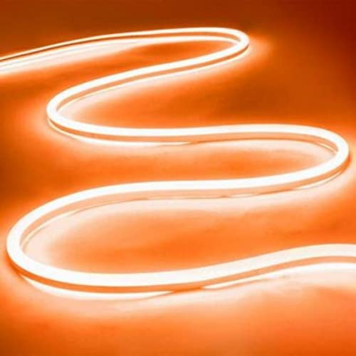 Image of Led Strip RSCT Neon Rope Light Silicon DC Light (5 Meter /16.4 Feet) or Indoor and Outdoor Flexible Waterproof Decorative Light with 12v DC Adapter Include -Orange