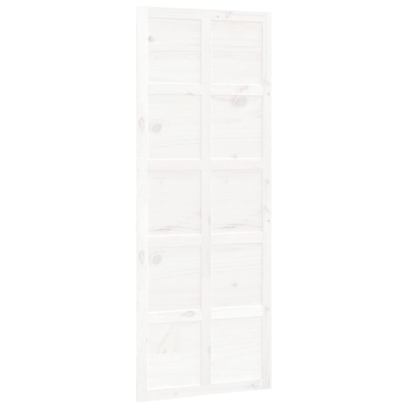 Tidyard Porta del Granaio,Porta Scorrevole in Legno,Porta Scorrevole Interna Bianca 80x1,8x214 cm in Legno Massello di Pino
