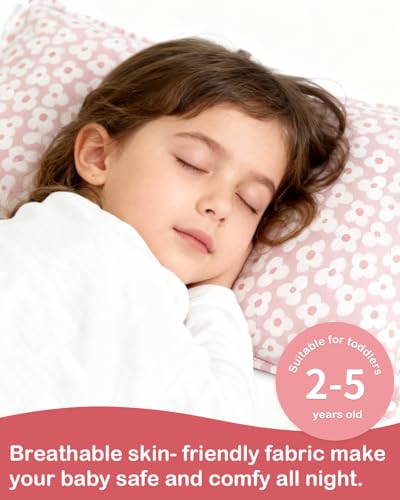 Image of ALVABABY Toddler Pillowcases 2 Pack Organic Cotton Kids Pillow Cover Fit 13 inchx 18 inch or 12 inchx28 inch Envelope for Girl Boy Travel 2TPW32A