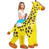 KOOY 2025 NEW Inflatable Costume Adult,Ride on Giraffe Inflatable Halloween Costume Women Adult Size,Blow up Costumes for Adult Halloween Costumes Party