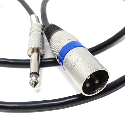 DRUT 2m XLR Male to 6.35mm TS Mono Male Plug Audio Connector, Microphone Screened Cable for Amplifiers Music Instruments 6.5ft - Image 3