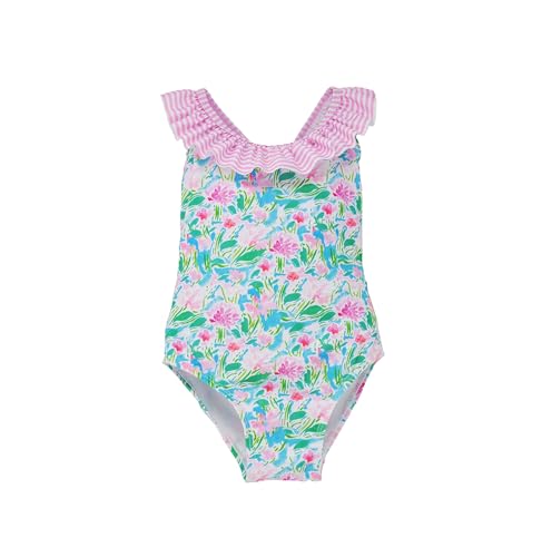 Image of Flap Happy Baby Girls' UPF 50+ Mindy Crossback Swimsuit