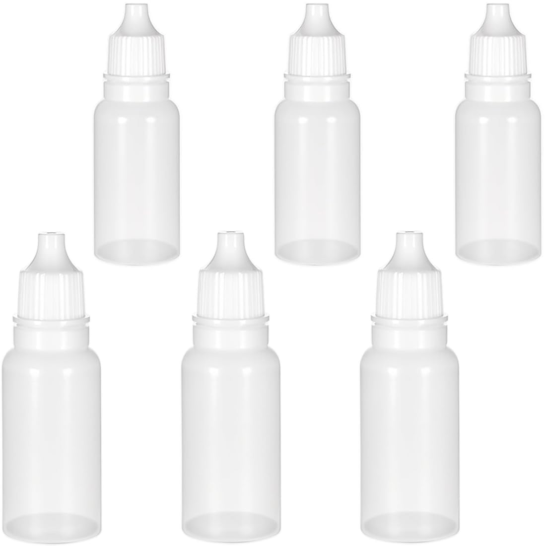Flaconi Contagocce Plastica, 6 pcs Applicatore Di Colla, Applicatore Di Precisione, Bottiglie Plastica, Flacone Contagocce, Flaconi a goccia comprimibili portatili (10ml/15ml)