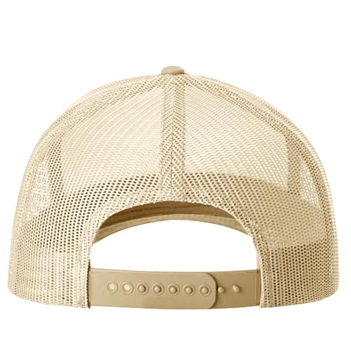 Image of TZ Promise Men Women Plain Cotton Trucker Cap with Breathable Mesh Back, Snapback Baseball Hats