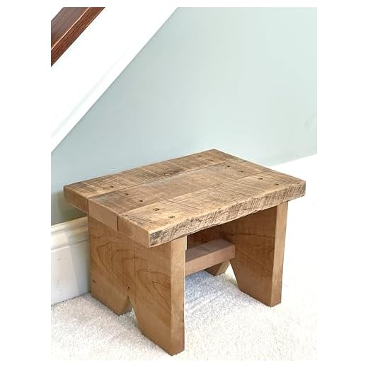 Rustic Amish Reclaimed Wood Stool