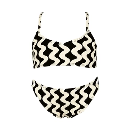 Image of Teen Girls Bikini Cute Two Pieces Bathing Suits Girls Swimsuit Round Neck Adjustable Straps Juniors Kids Swimwear