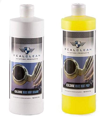 Real Shine Pneumatic Deice Boot Revitalization System by Real Clean Aviation Products - Kit includes 2 step Prep & Sealfor Pneumatic Deice Boots