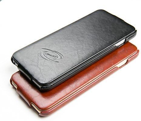URWay Handmade Luxurious Leather Vertical Flip Case for iPhone 6 Plus & iPhone 6S Plus - Black