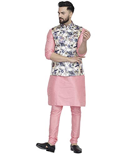 B BEN MEN'S KURTA PAJAMA AND WAISTCOAT