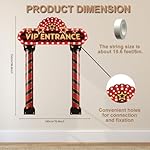 WADORN VIP Entrance Door Banner, 5.9x8.2 Ft Movie Night Casino Theme Party Decoration Red Carpet Party Photography Background Banner Hanging Supplies for Home Theater Party Supplies - Image 3