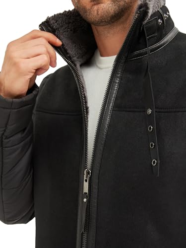 B-3 Bomber Jacket Aviator Real Shearling – Men's Sheepskin Shearling Coat4