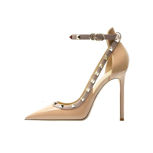 Image of Women's Pointed-Toe Bag-Toe Strappy High-Heeled Shoes Sexy Stiletto Pumps