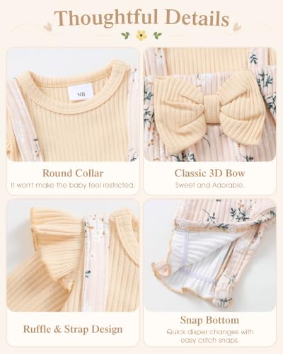 Renotemy Baby Girl Clothes Winter Newborn Girls Outfits Preemie-18Monthes - Image 5