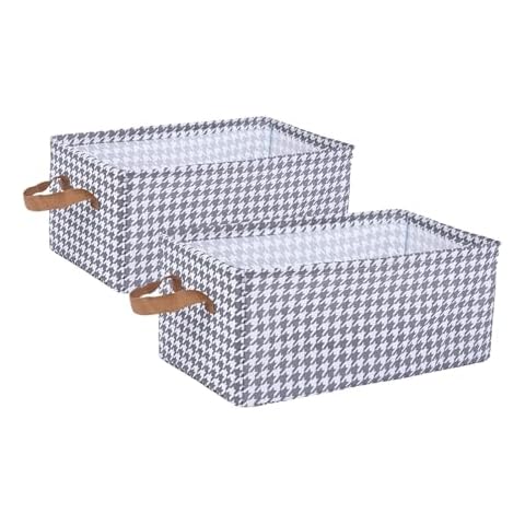 DAYARD Fabric Storage Bins with Metal Frame Cover