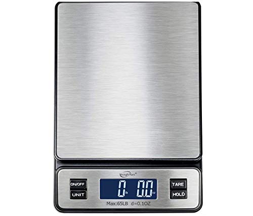 Weighmax W-2809 65 LB X 0.1 OZ Durable Stainless Steel Digital Postal Scale, Shipping Scale with AC Adapter