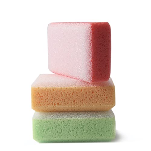 martini SPA - Massage Color - Esponja new skin doble acción, poliuretano, color aleatorio, 14,3 x 9,5 x 5,5 cm, 17 g, 1 unidad -Made in Italy -