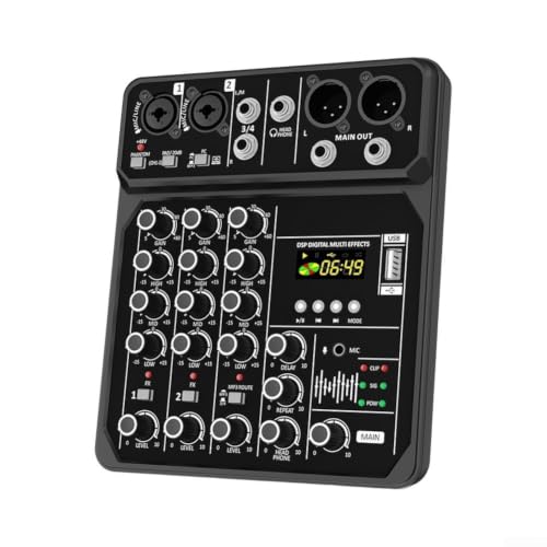 Mezclador de audio de 4 canales para actuaciones al aire libre y eventos de música en vivo