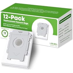 مجموعة من 12 كيس فراغ بديل من رومبا من VBN، متوافقة مع iRobot Roomba 104 105 405 504 505 705 Combo 10 Max، i7+ i3+ i4+ i6+ i8+ j7+ s9+، سلسلة isj، أكياس التخلص من الأوساخ الأوتوماتيكية ذات القاعدة النظيفة بالكامل
