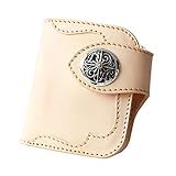 [デイズアート] 財布 二つ折り財布 メンズ 本革 レザー 牛革 サドルレザー シンプルレザーウォレット 小銭入れあり ヌメ革 ナチュラル