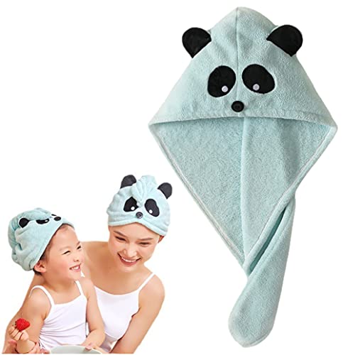 Anti-Frizz Kids Hair Towel Absorbent Quick Drying Girls Hair Turban Towel with Button Wet Hair Dryer