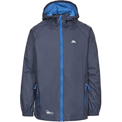 Trespass Damen Kompakt Zusammenrollbare Wasserdichte Regenjacke Qikpac Jacket, XL, UAJKRAI10001_NA1XL Blau (Navy)