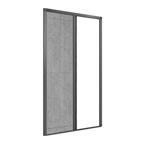 Fliegengitter Tür nach maß - Plissee Insektenschutz für Schiebetür, Balkontür, ohne Bohren montierbar
