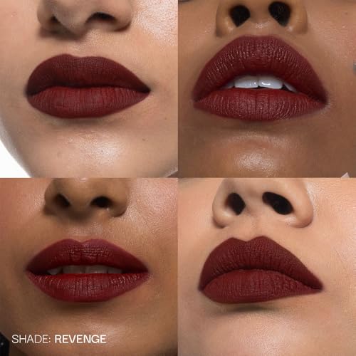 Image of Fae Beauty Lip Whip 12Hr Comfortable Matte Liquid Lipstick (10ml) | Waterproof | Long Wear | Non Drying | Soft Mousse Smudgeproof Formula | Vegan | With Moisture Lock Technology | Enriched with Vitamin E and Cherry Coffee - Revenge