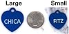 Pet ID Tag Custom for Dog Cat Personalized | Many Shapes and Colors to Choose from | Made in USA | Strong Anodized Aluminum (Heart Blue, Large) #1