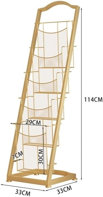 Magazine Rack, Iron Newspaper & Magazine Rack, Book Storage Display Stand Brochure Display Stand