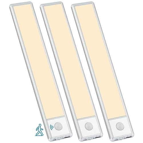 YLXS Motion Sensor Under Cabinet Lights, 3-Pack, Warm White, 8 inch by YLXS - Used condition - US$13.40