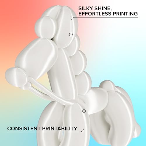 Image of Polymaker Panchroma Silk PLA Filament 1.75mm for 3D Printing, 1kg, White | Neatly Wound, High-Gloss Finish PLA, Easy Print & Smooth Feeding, Compatible with Bambu Lab & Most 3D Printers