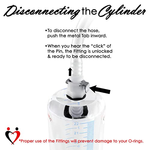 LeLuv Mangueira de silicone e encaixe macho para bombas de vácuo premium não dobrável, escorregadio,