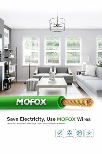 Image of MOFOX Diamond Series FR /FRLS Electrical Wire, Multi-Strand Copper Conductor 90 Meter (GREEN, 0.75 SQ MM)