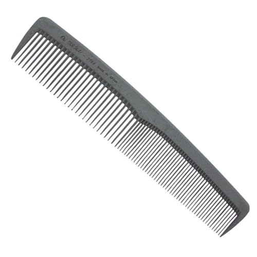 EUROSTIL Batidor Peine Modelo Recto Carbono 1 unité pour adultes, idéal pour mise en beauté pratique, format pratique