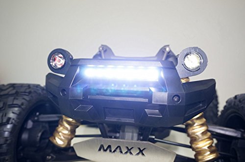 Front Bumper LED Lamp Lighting System Green for Traxxas 1/5 RC 6S 8S X-MAXX XMAXX