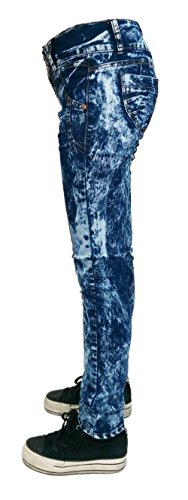 Acid Wash Skinny Jeans Blue