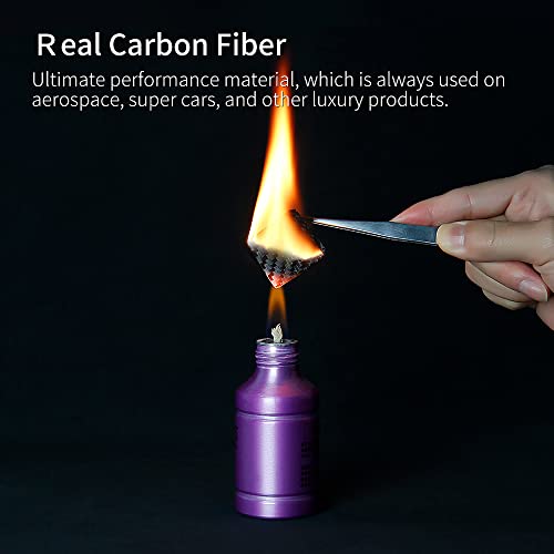MONOCARBON Cartão de fibra de carbono e clipe de dinheiro, Preto fosco