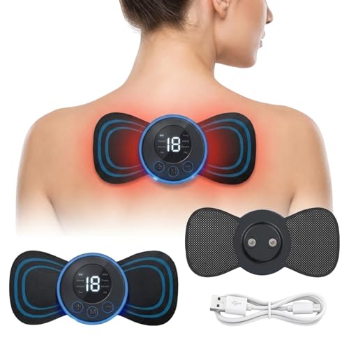 Image of Drumstone (𝐒𝐏𝐄𝐂𝐈𝐀𝐋 𝟏𝟓 𝐘𝐄𝐀𝐑𝐒 𝐖𝐀𝐑𝐑𝐀𝐍𝐓𝐘) Wireless EMS Body Massager Mini Butterfly | 8 Modes 19 Intensity Levels | Self-Adhesive Muscle Stimulator for Neck Back Shoulder Legs
