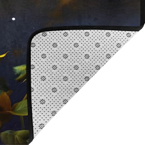 Tapis décoratif en flanelle grand format pour chambre et salon