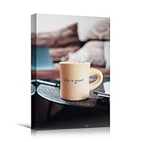 Canvas Wall Art Pressed Quotes Bedroom Industrial Inspirational Modern Art Multicolor Neon Photography Quotes Urban - 12x18 inches