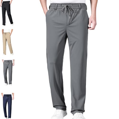 Linochic MeshIrons - Ice Silk Mesh Panel Casual Pants, Quick Drying Stretch, Mesh Irons Cooling Pants for Men