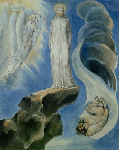 Affiche Impression La troisième tentation de William Blake Peinture Murale Toile 60x90cm