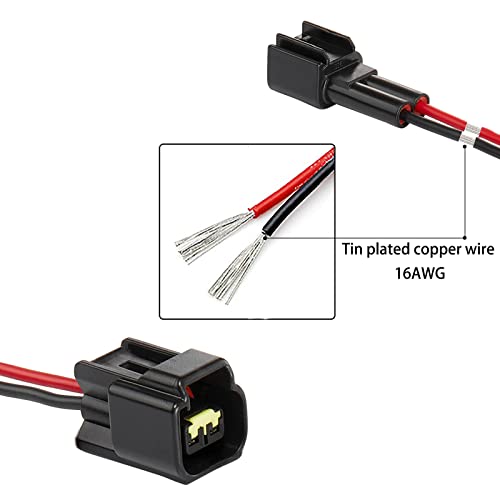 Laisomeke 2Pin Way Electrical Wire Connector, 16AWG Male Female waterproof Plug Socket, Quick Disconnect Plug Suitable for Car Truck Motorcycle Marine Boat and other wire connection(5 pack Black) - Thumbnail 3