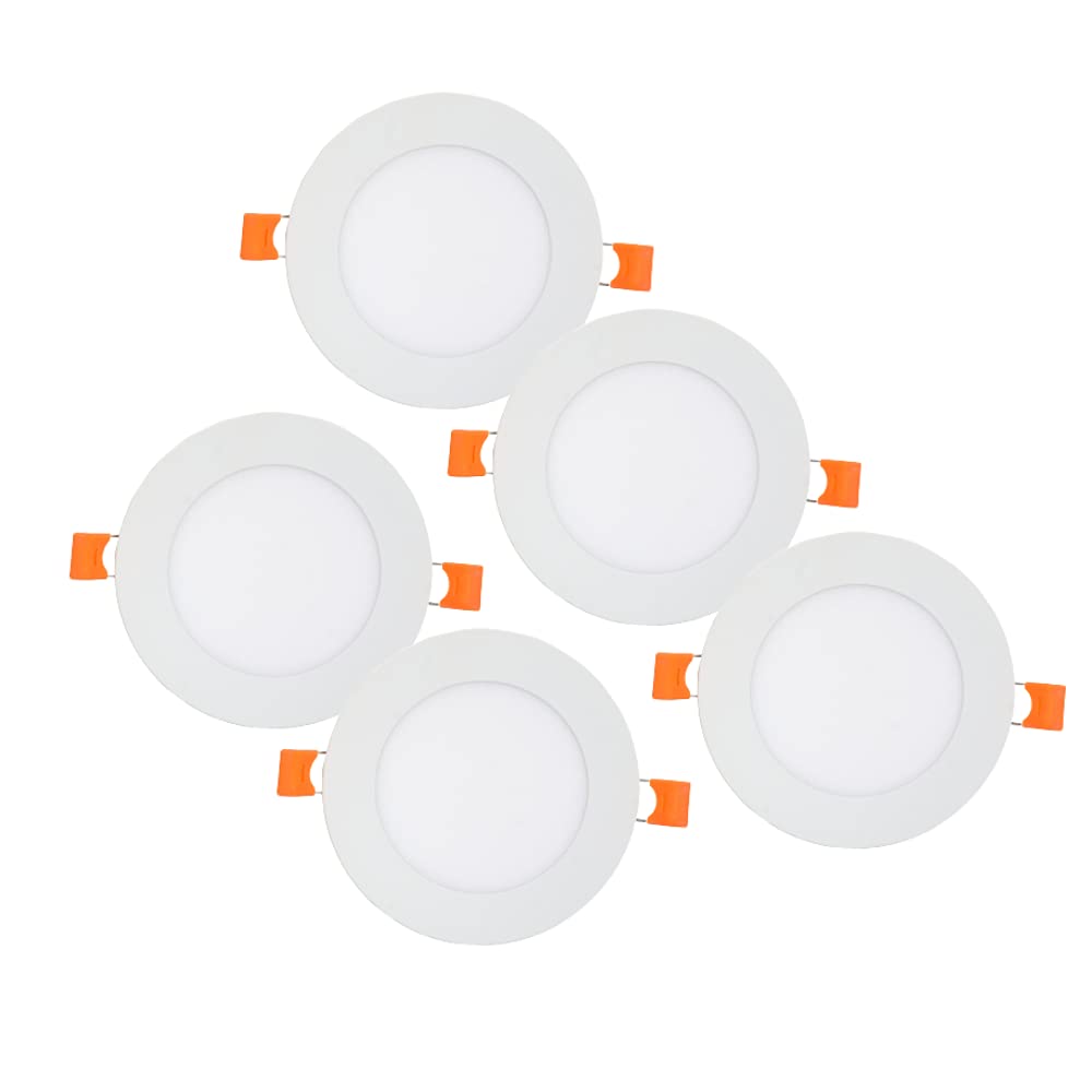 D’Mak™ Exclusive 6 Watt Ultra Slim LED Round Panel Lights with IC Driver Energy Super Saver {'IP50 ' Dust Proof} Roof White 6500K (6.00 Watts) Pop Ceiling Required (Pack of 05) | led pop ceiling lights | 6watt round led |-image-34